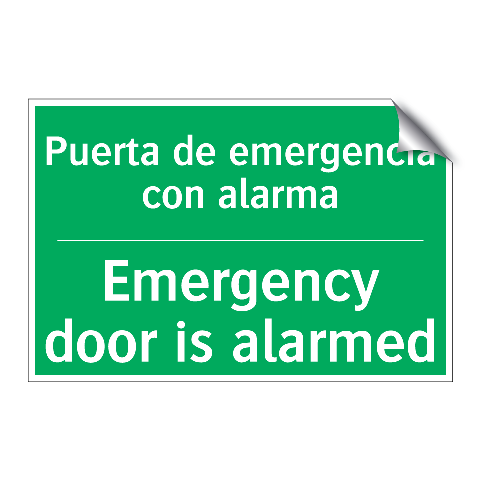 Puerta de emergencia con /.../ - Emergency door is alarmed
