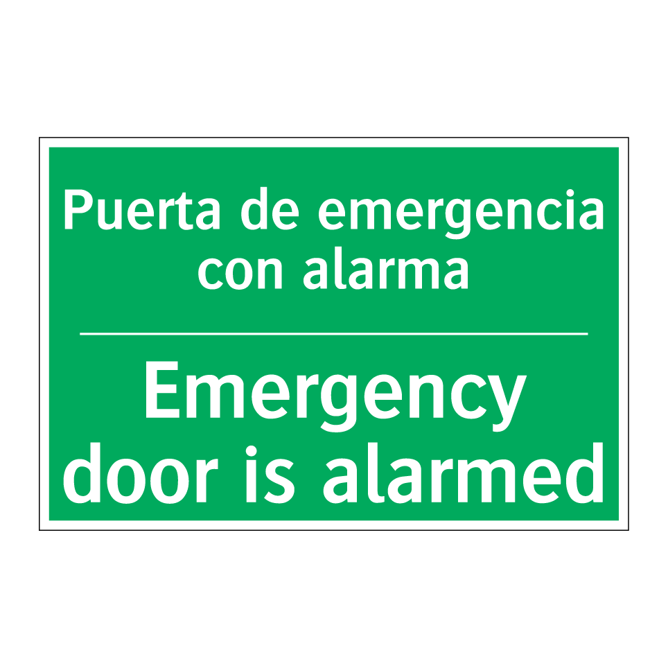 Puerta de emergencia con /.../ - Emergency door is alarmed