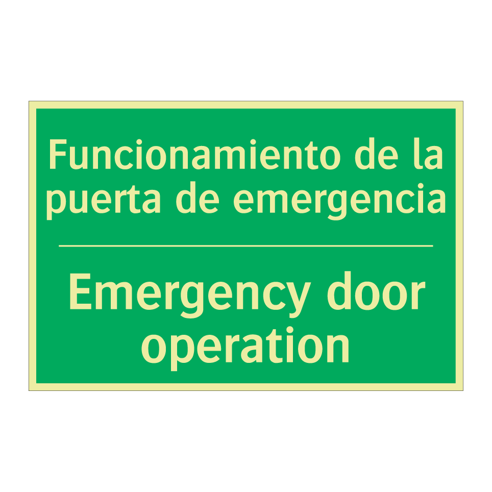 Funcionamiento de la puerta /.../ - Emergency door operation