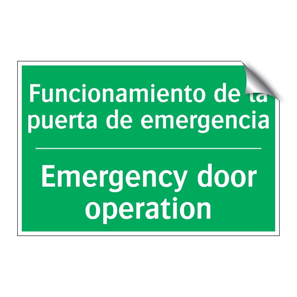 Funcionamiento de la puerta /.../ - Emergency door operation