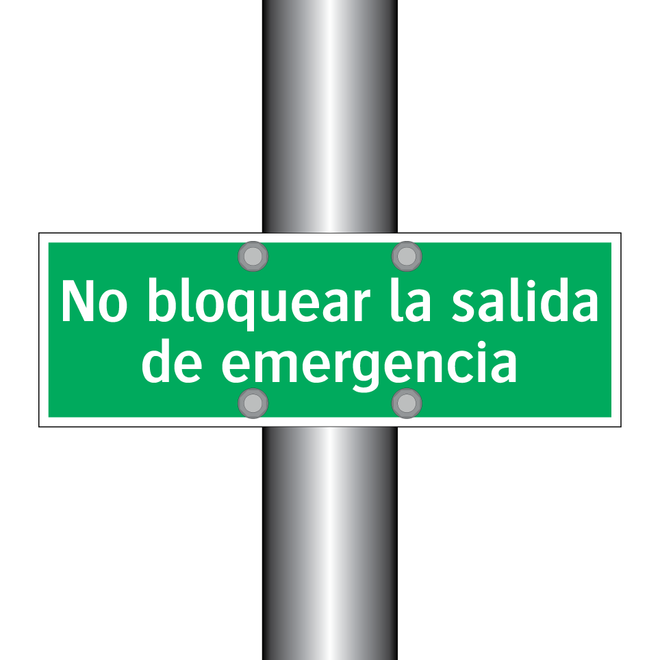 No bloquear la salida de emergencia