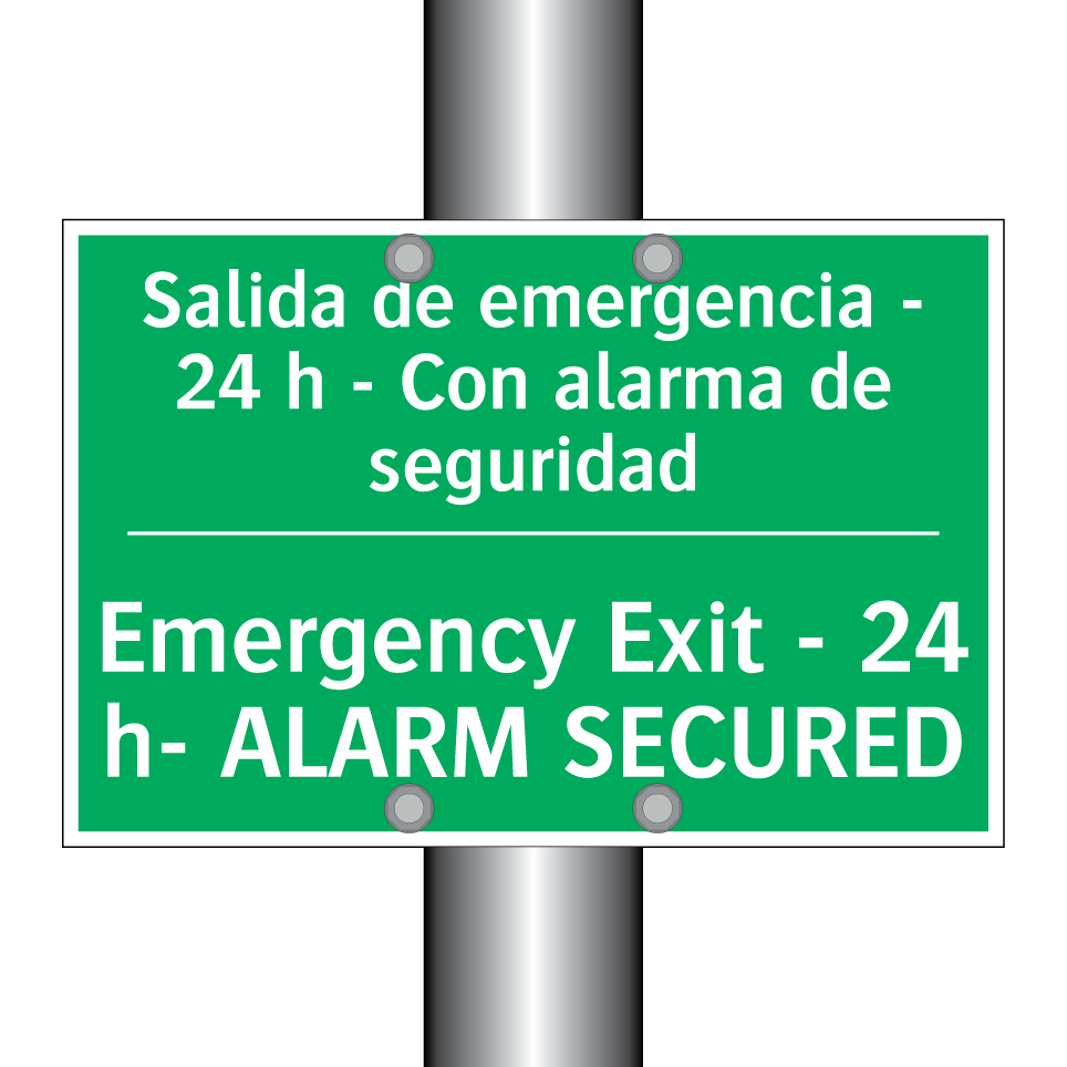 Salida de emergencia - 24 h - /.../ - Emergency Exit - 24 h- ALARM /.../