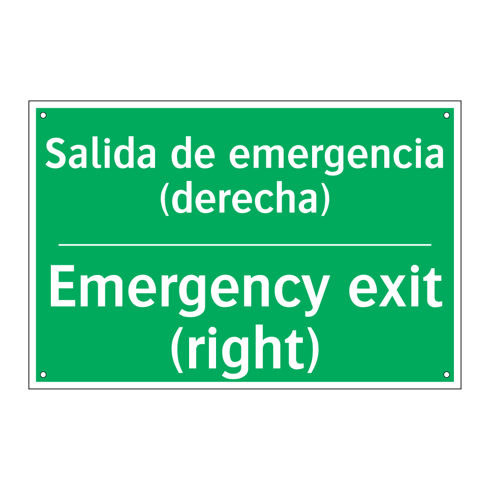 Salida de emergencia (derecha) - Emergency exit (right)