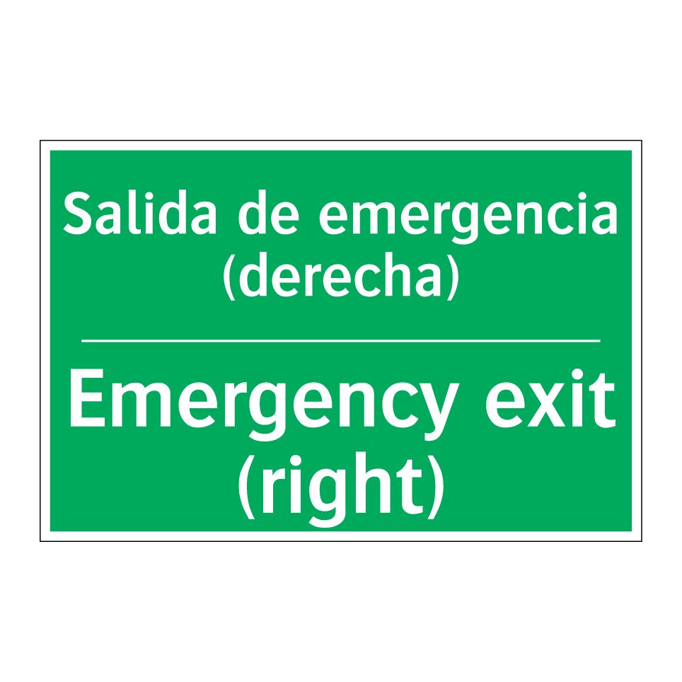 Salida de emergencia (derecha) - Emergency exit (right)