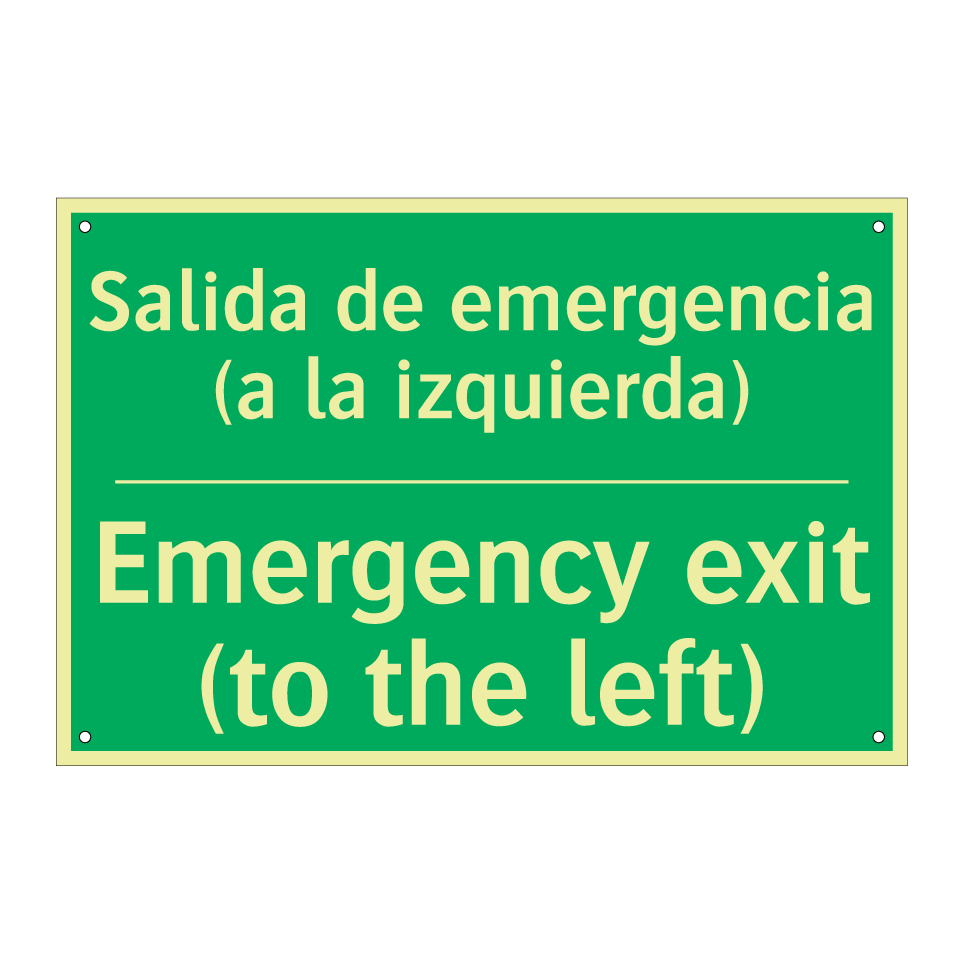 Salida de emergencia (a la /.../ - Emergency exit (to the left)