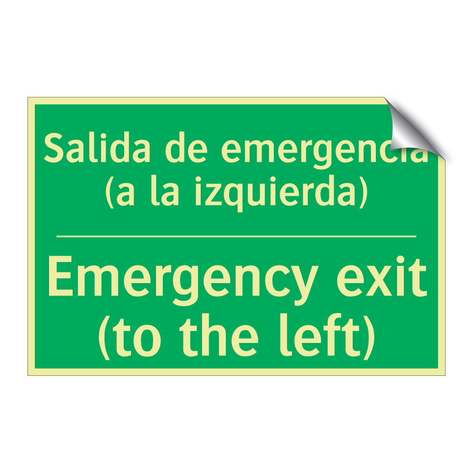 Salida de emergencia (a la /.../ - Emergency exit (to the left)