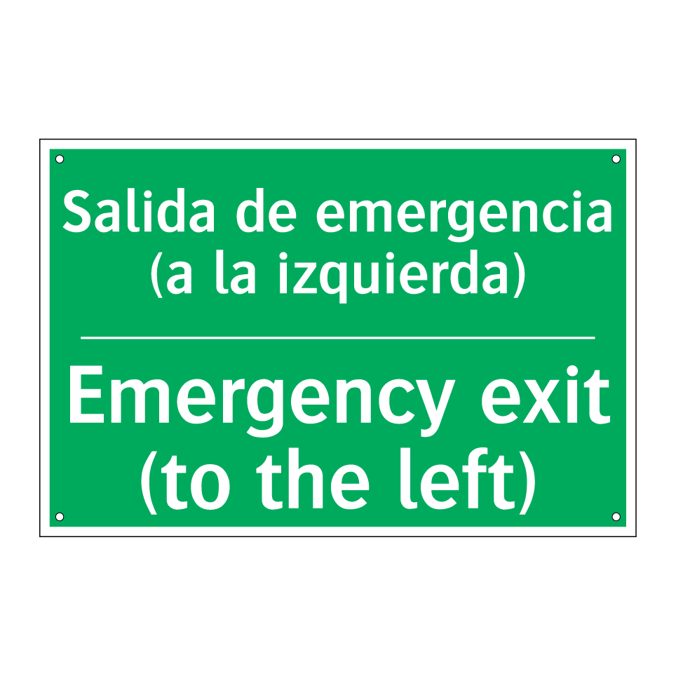 Salida de emergencia (a la /.../ - Emergency exit (to the left)