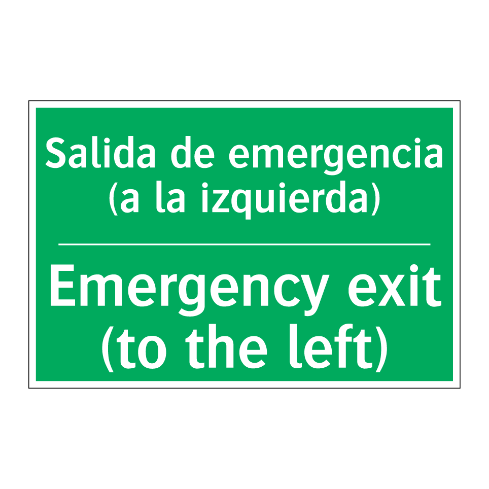 Salida de emergencia (a la /.../ - Emergency exit (to the left)