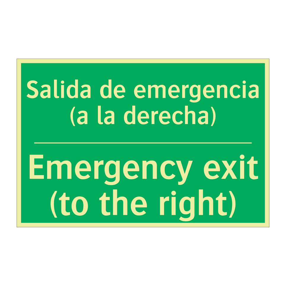 Salida de emergencia (a la /.../ - Emergency exit (to the right)