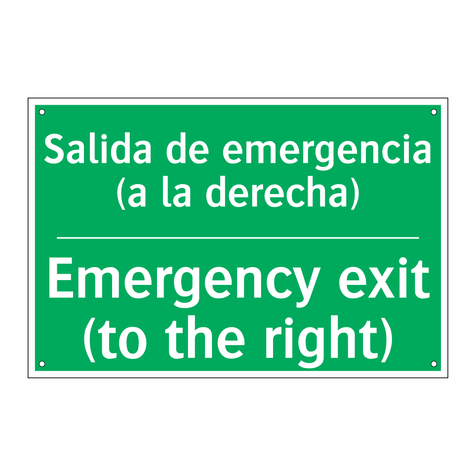 Salida de emergencia (a la /.../ - Emergency exit (to the right)