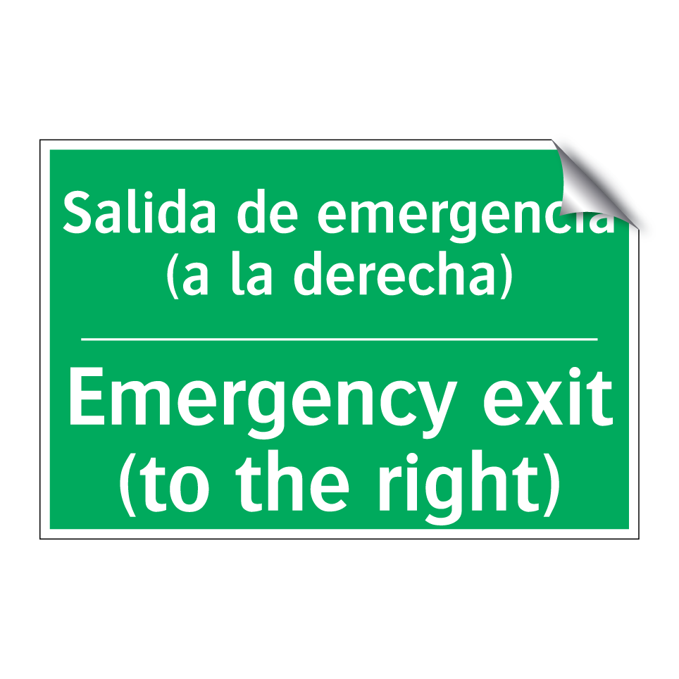 Salida de emergencia (a la /.../ - Emergency exit (to the right)