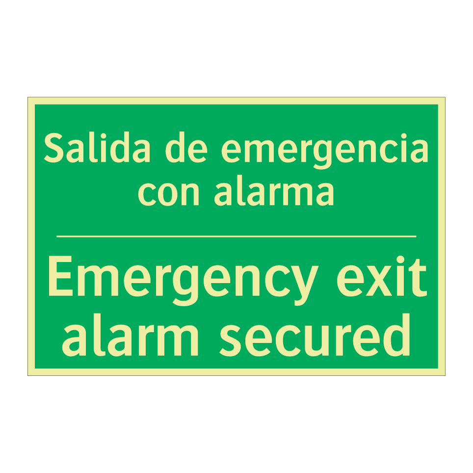 Salida de emergencia con /.../ - Emergency exit alarm secured