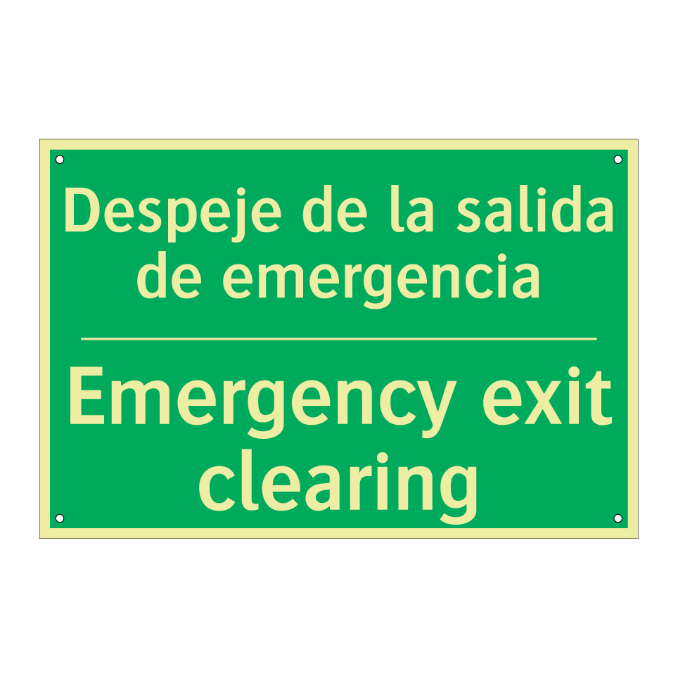 Despeje de la salida de /.../ - Emergency exit clearing