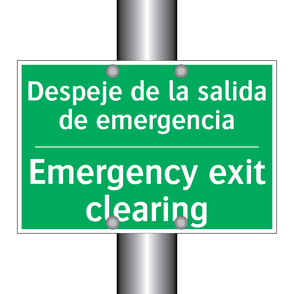 Despeje de la salida de /.../ - Emergency exit clearing
