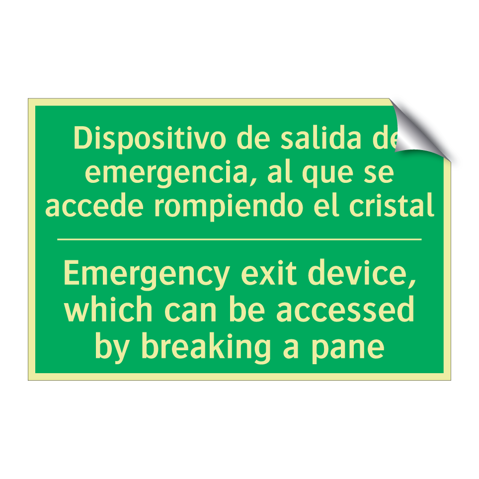 Dispositivo de salida de /.../ - Emergency exit device, which /.../