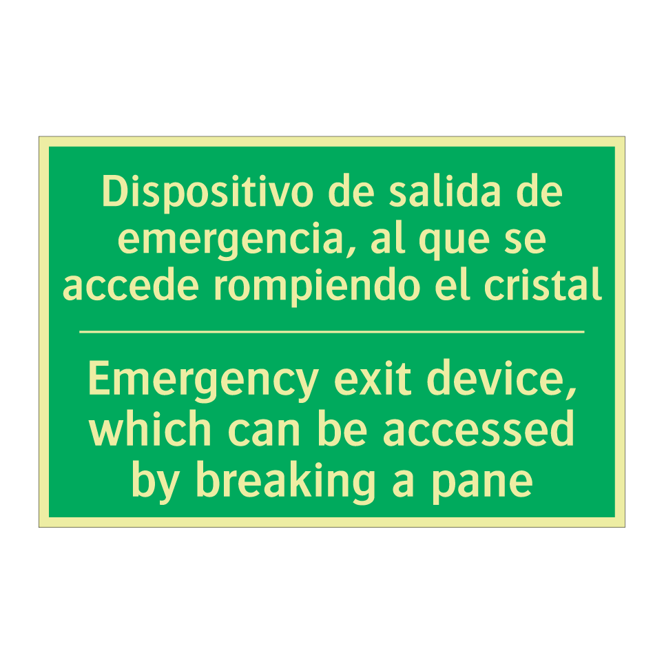 Dispositivo de salida de /.../ - Emergency exit device, which /.../