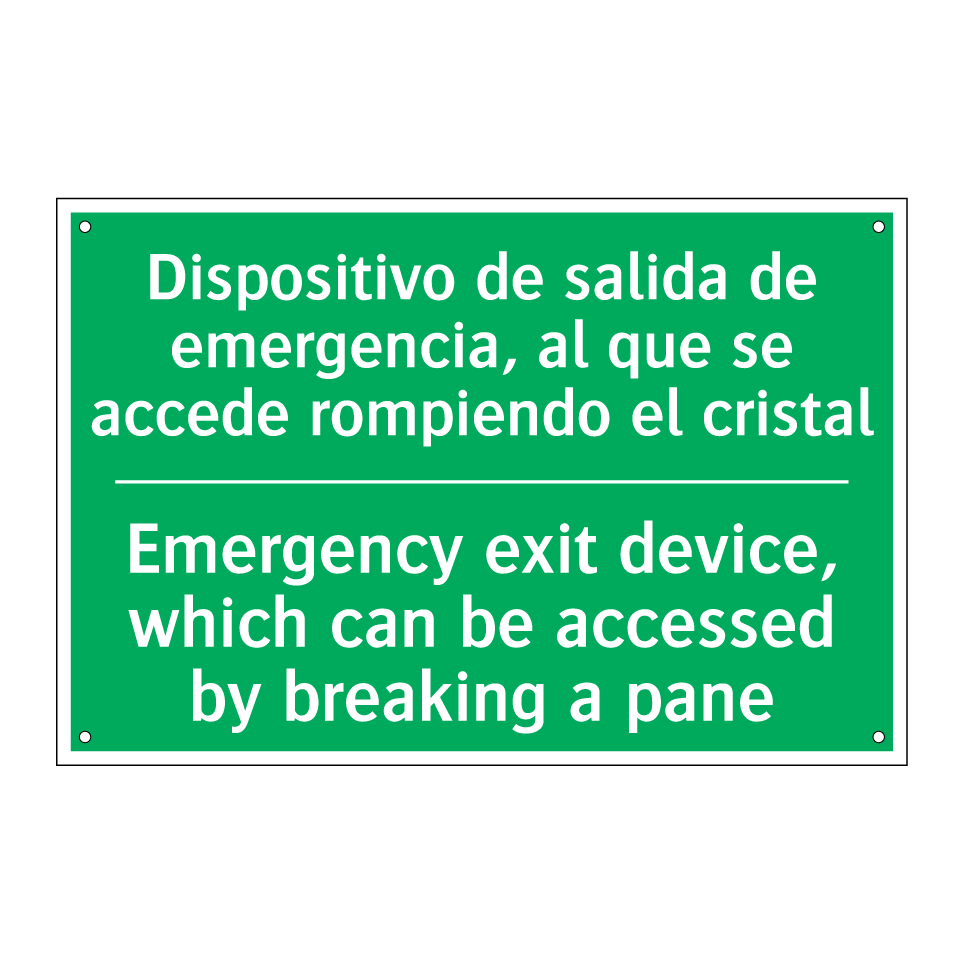 Dispositivo de salida de /.../ - Emergency exit device, which /.../
