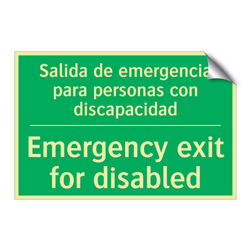 Salida de emergencia para /.../ - Emergency exit for disabled