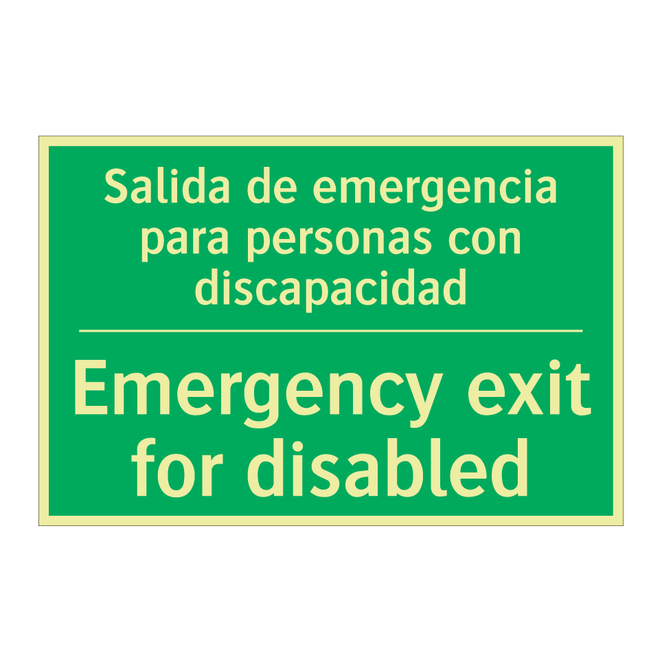 Salida de emergencia para /.../ - Emergency exit for disabled