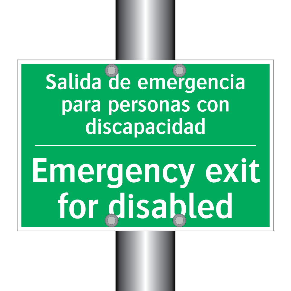 Salida de emergencia para /.../ - Emergency exit for disabled