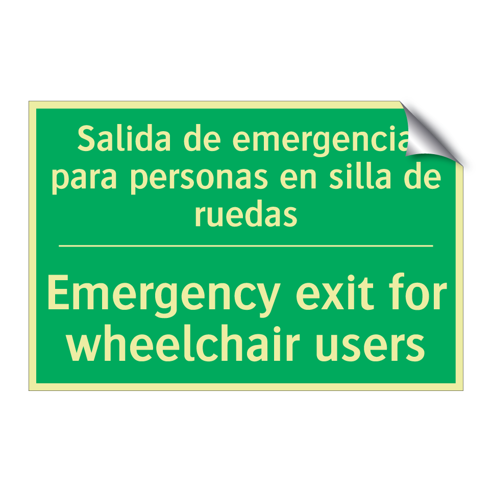 Salida de emergencia para /.../ - Emergency exit for wheelchair /.../