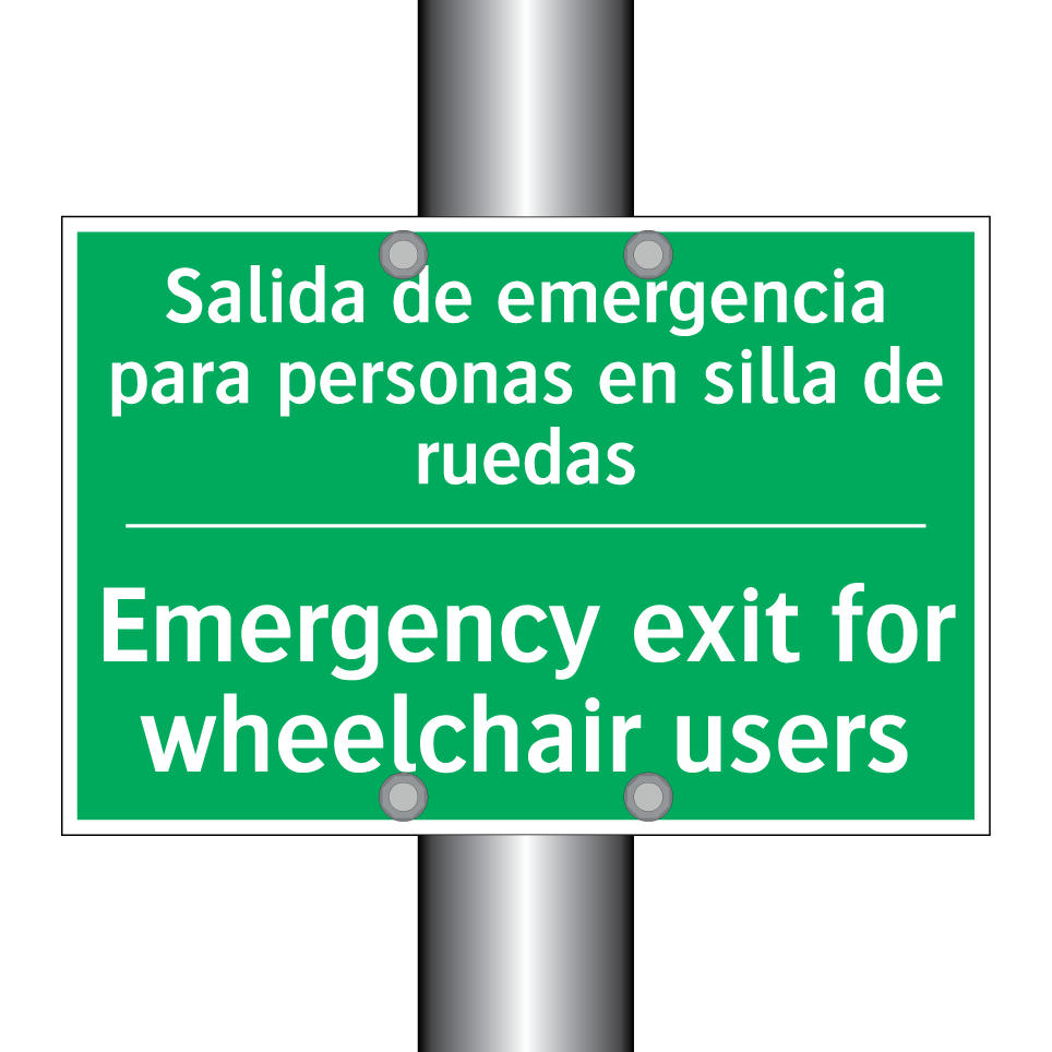 Salida de emergencia para /.../ - Emergency exit for wheelchair /.../