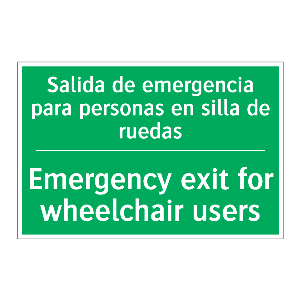 Salida de emergencia para /.../ - Emergency exit for wheelchair /.../