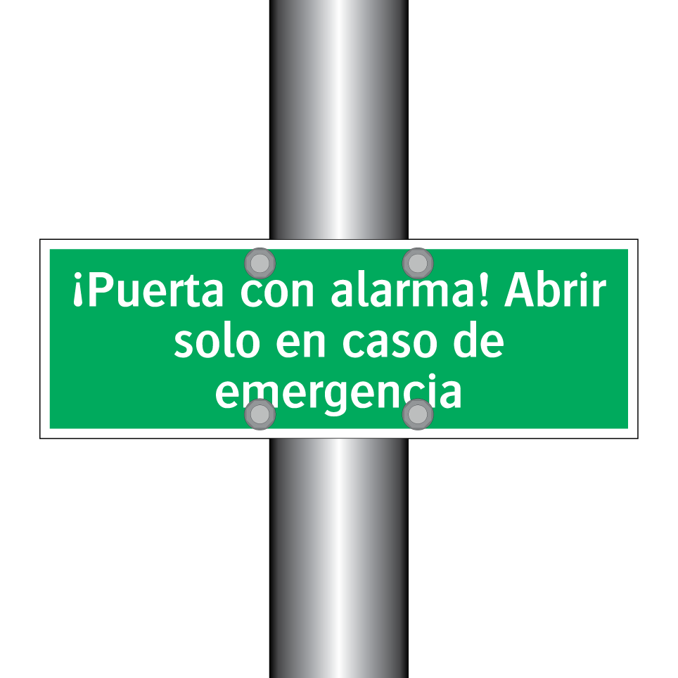 ¡Puerta con alarma! Abrir solo en caso de emergencia