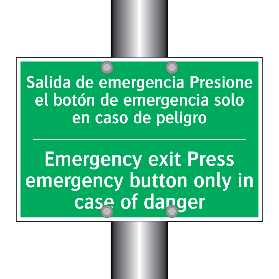 Salida de emergencia Presione /.../ - Emergency exit Press /.../