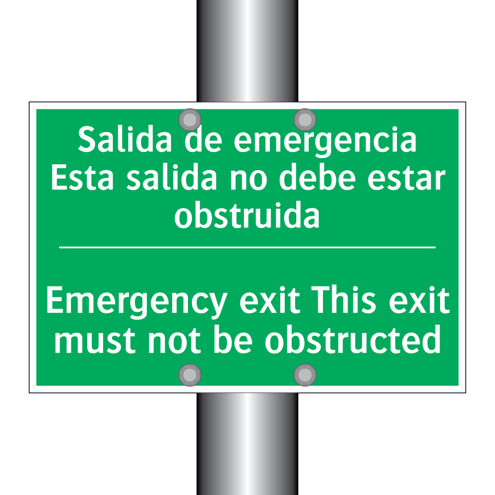Salida de emergencia Esta /.../ - Emergency exit This exit must /.../