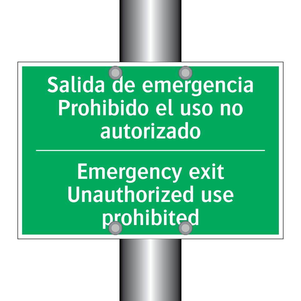 Salida de emergencia /.../ - Emergency exit Unauthorized /.../