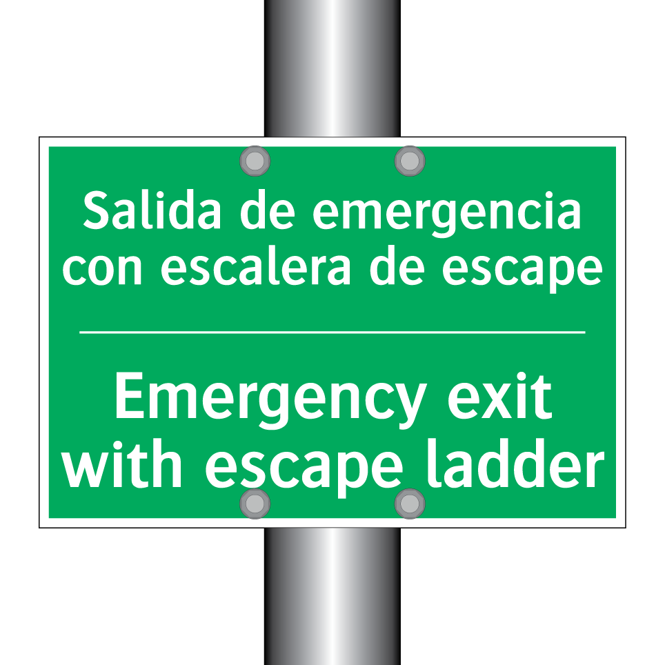 Salida de emergencia con /.../ - Emergency exit with escape /.../