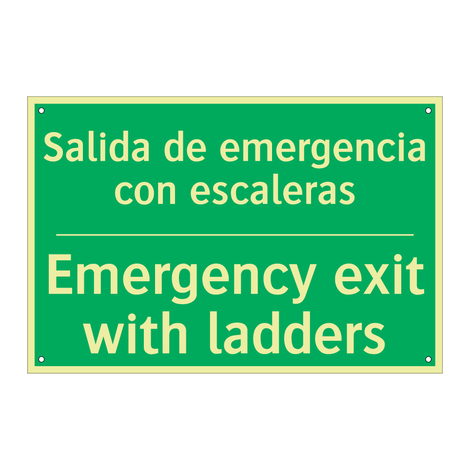 Salida de emergencia con /.../ - Emergency exit with ladders