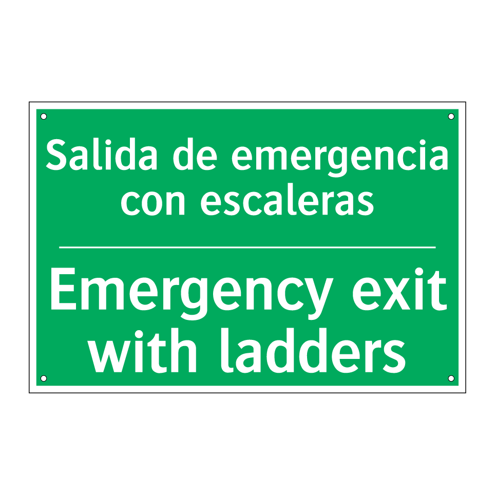 Salida de emergencia con /.../ - Emergency exit with ladders