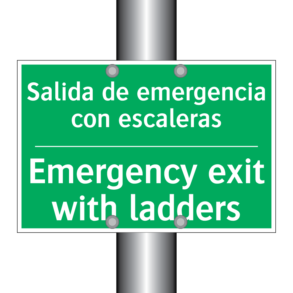 Salida de emergencia con /.../ - Emergency exit with ladders