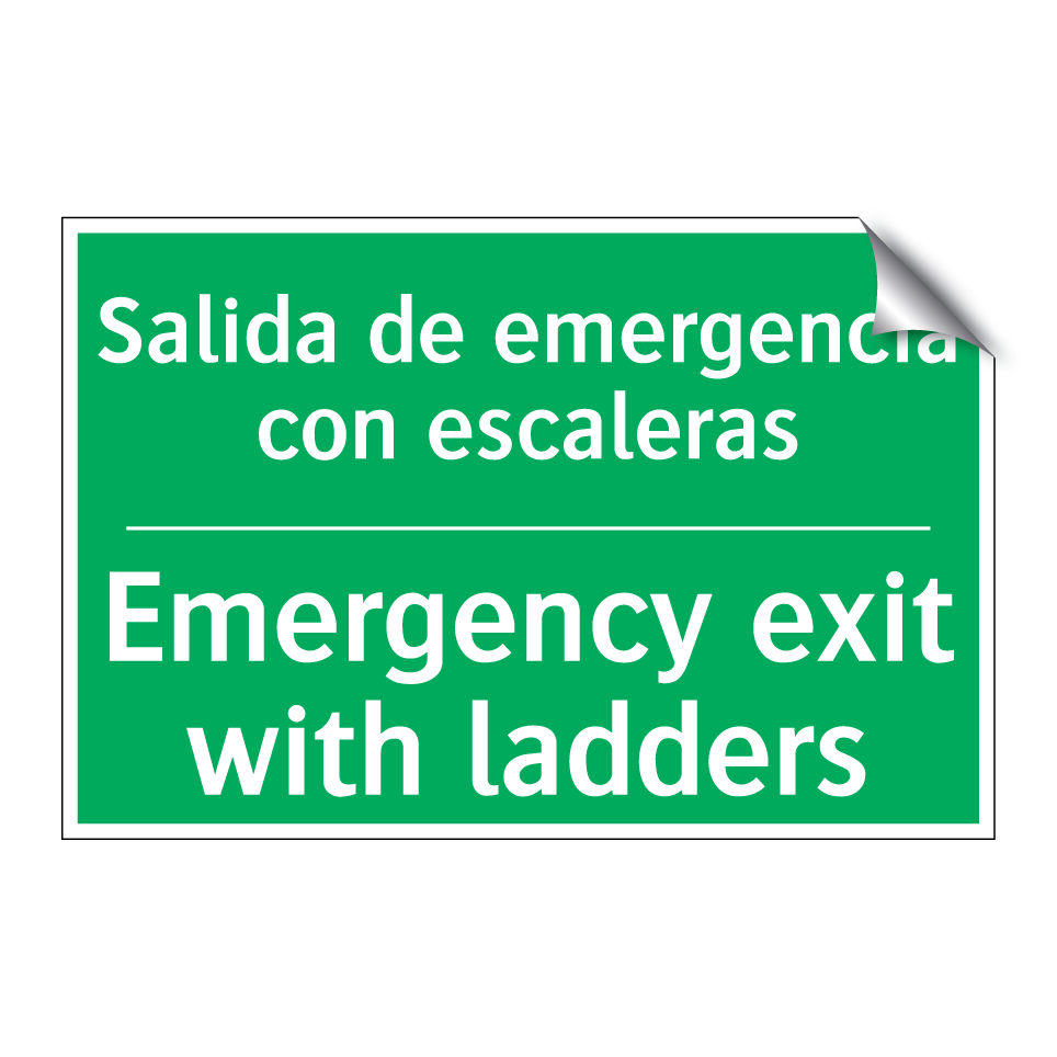Salida de emergencia con /.../ - Emergency exit with ladders