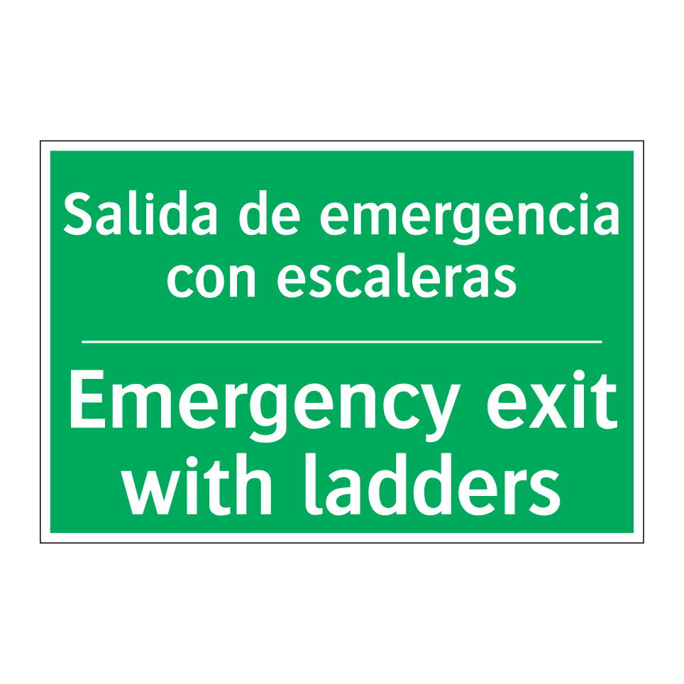 Salida de emergencia con /.../ - Emergency exit with ladders