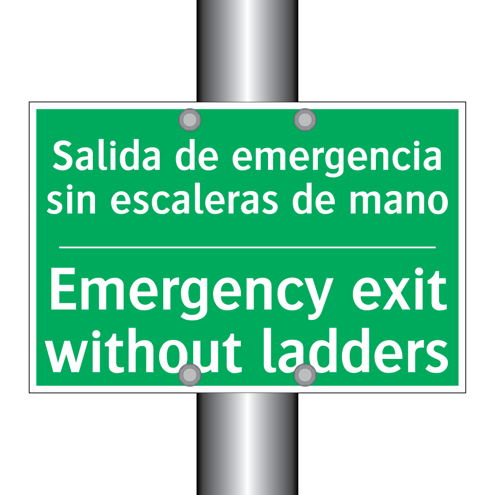 Salida de emergencia sin /.../ - Emergency exit without ladders