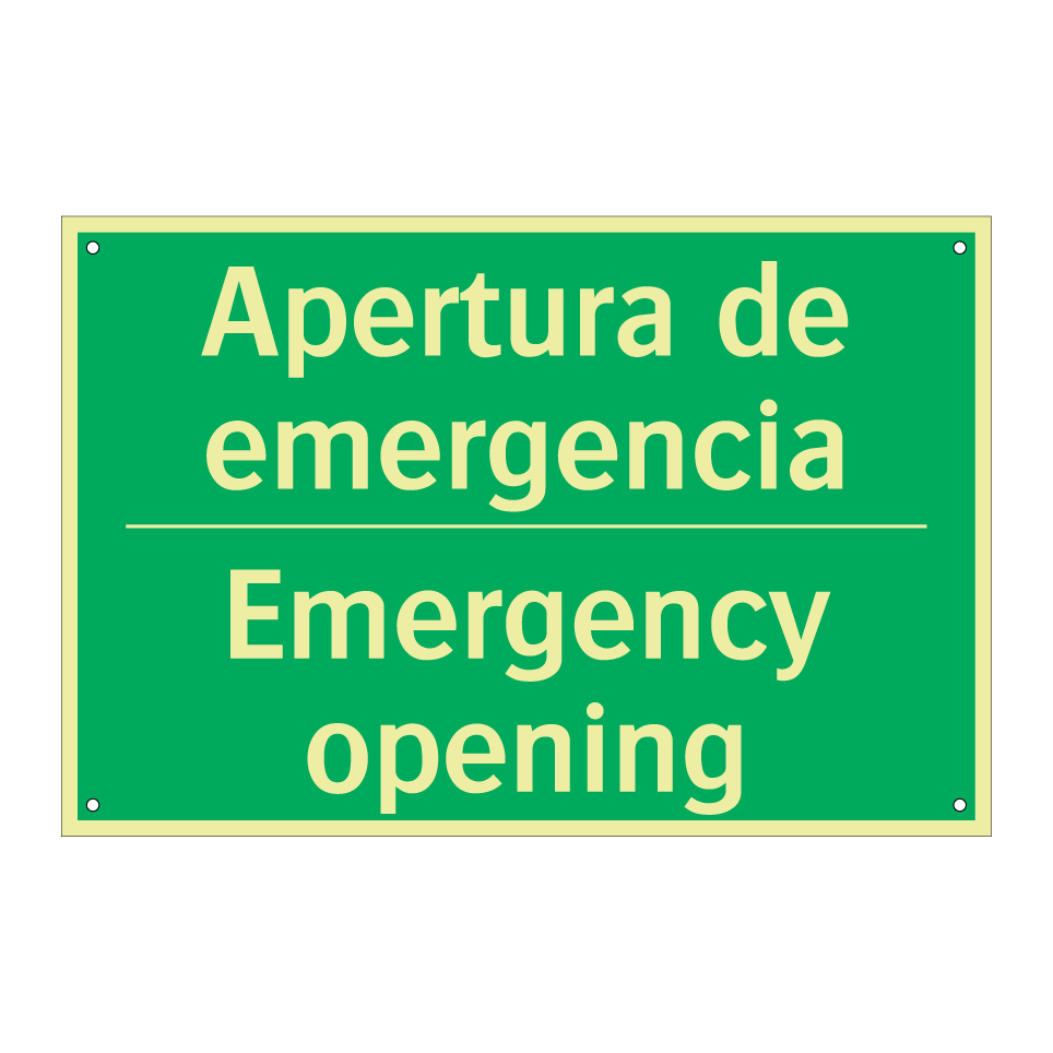 Apertura de emergencia - Emergency opening
