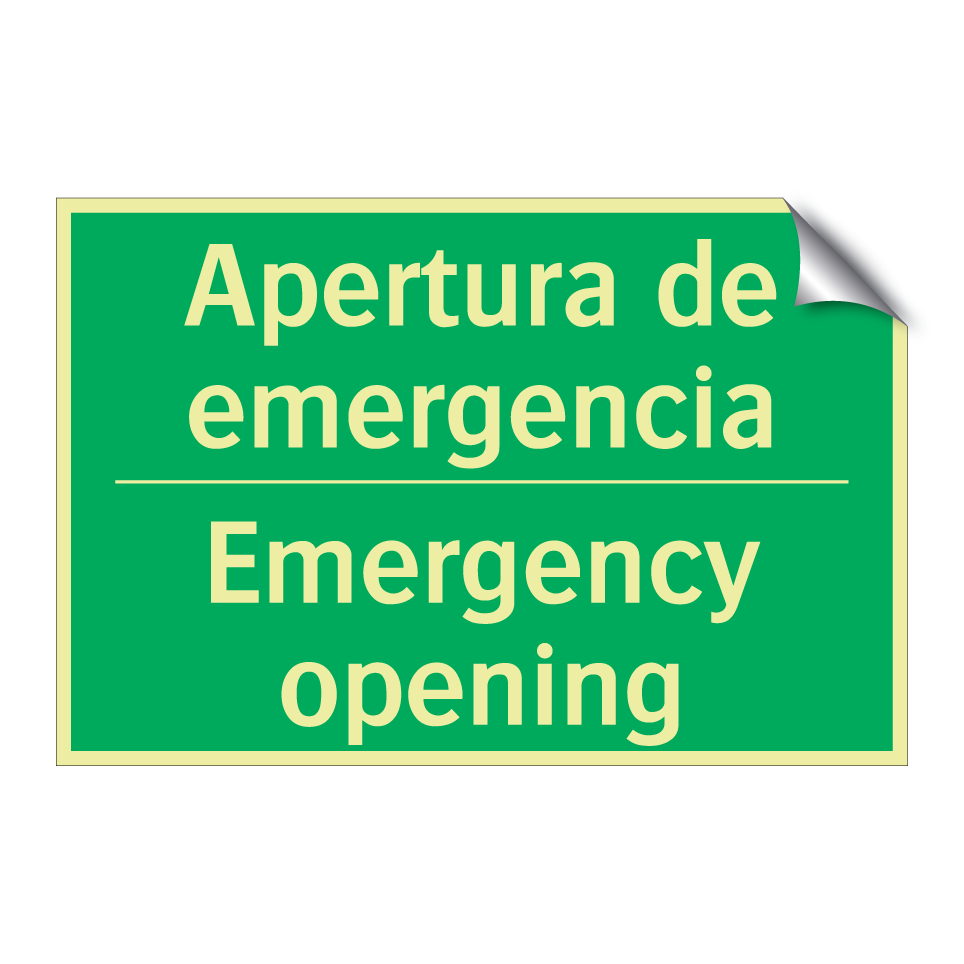 Apertura de emergencia - Emergency opening