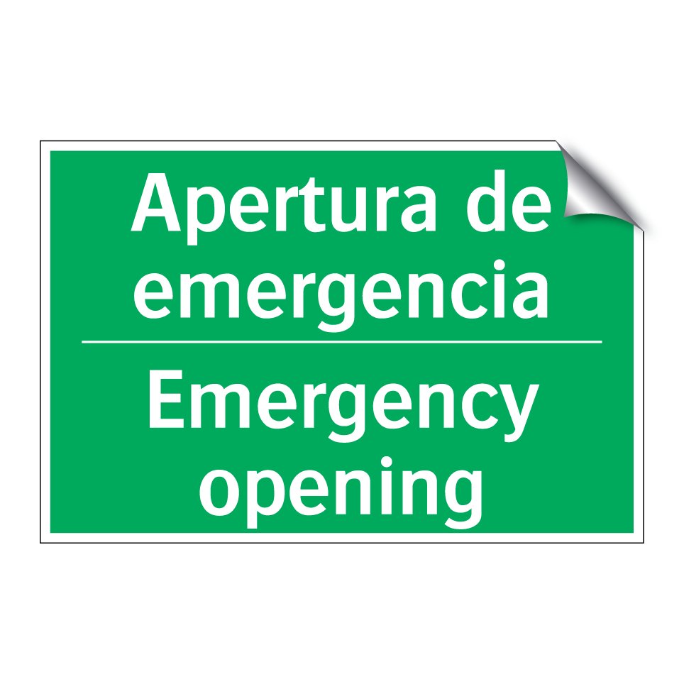 Apertura de emergencia - Emergency opening