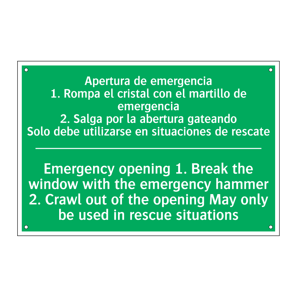 Apertura de emergencia /.../ - Emergency opening 1. Break /.../