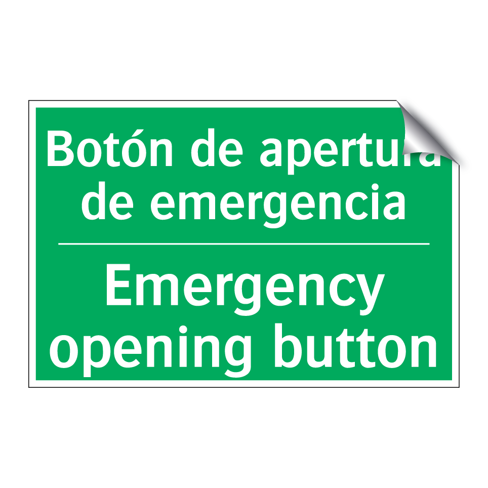 Botón de apertura de /.../ - Emergency opening button