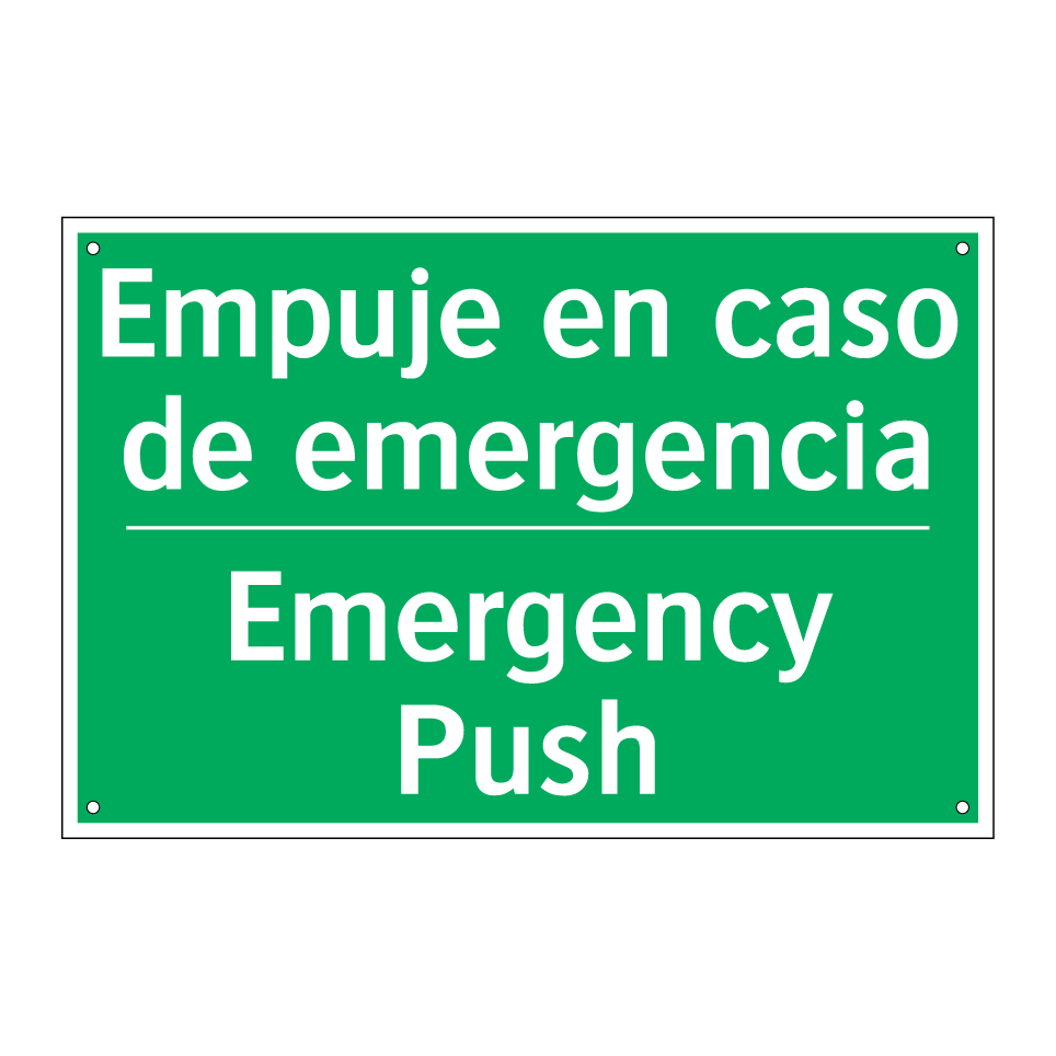 Empuje en caso de emergencia - Emergency Push