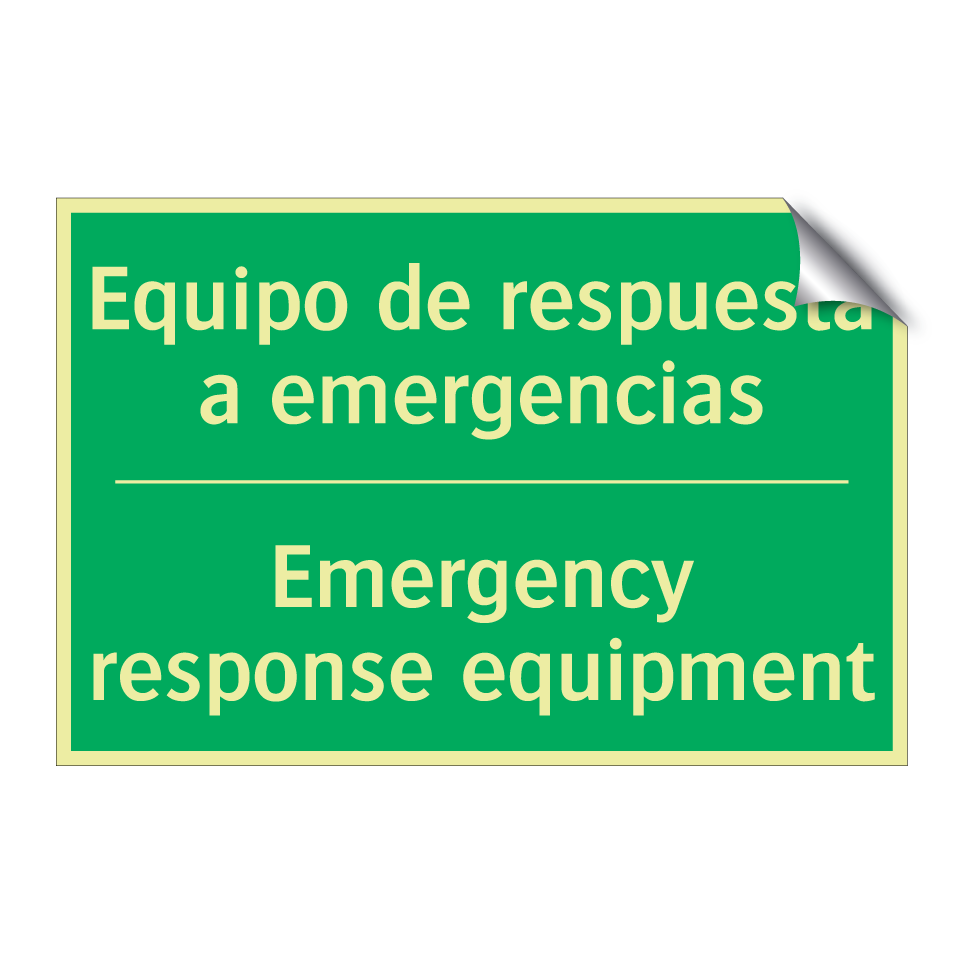 Equipo de respuesta a /.../ - Emergency response equipment