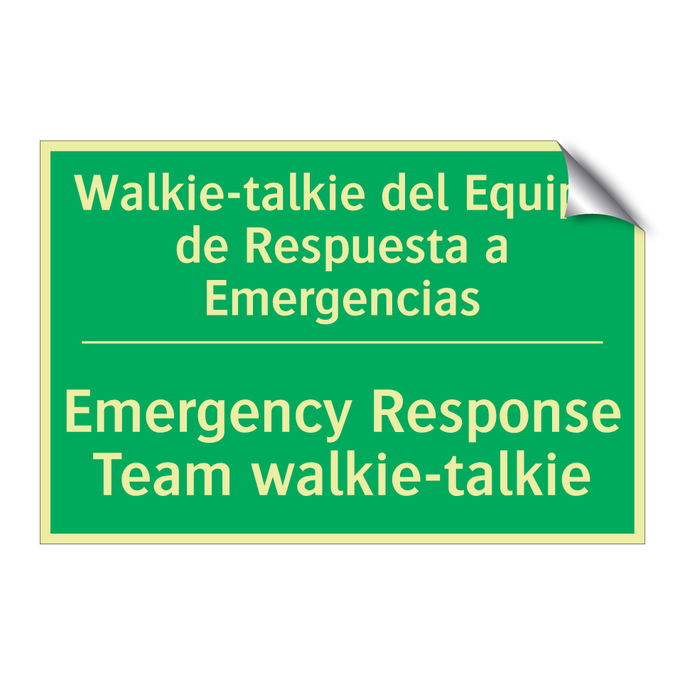 Walkie-talkie del Equipo de /.../ - Emergency Response Team /.../