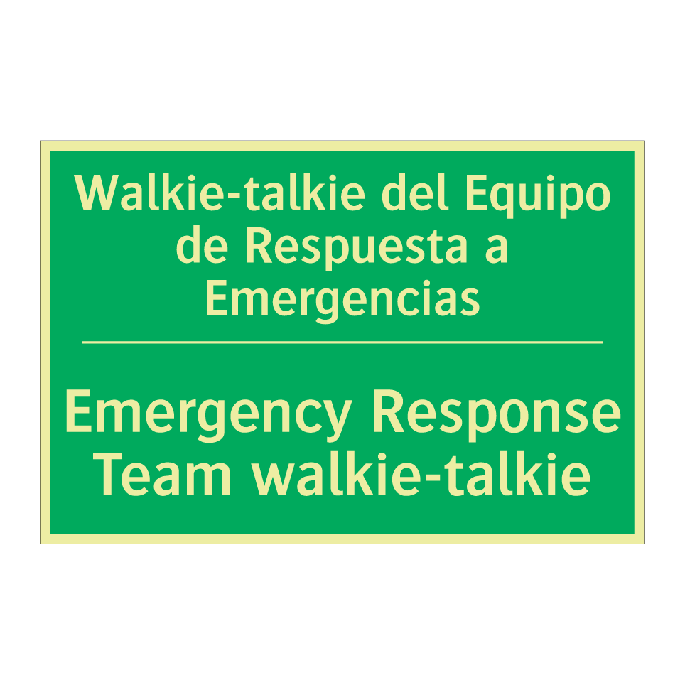 Walkie-talkie del Equipo de /.../ - Emergency Response Team /.../