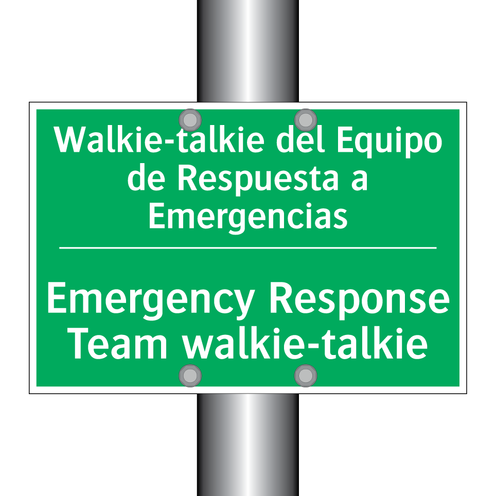 Walkie-talkie del Equipo de /.../ - Emergency Response Team /.../