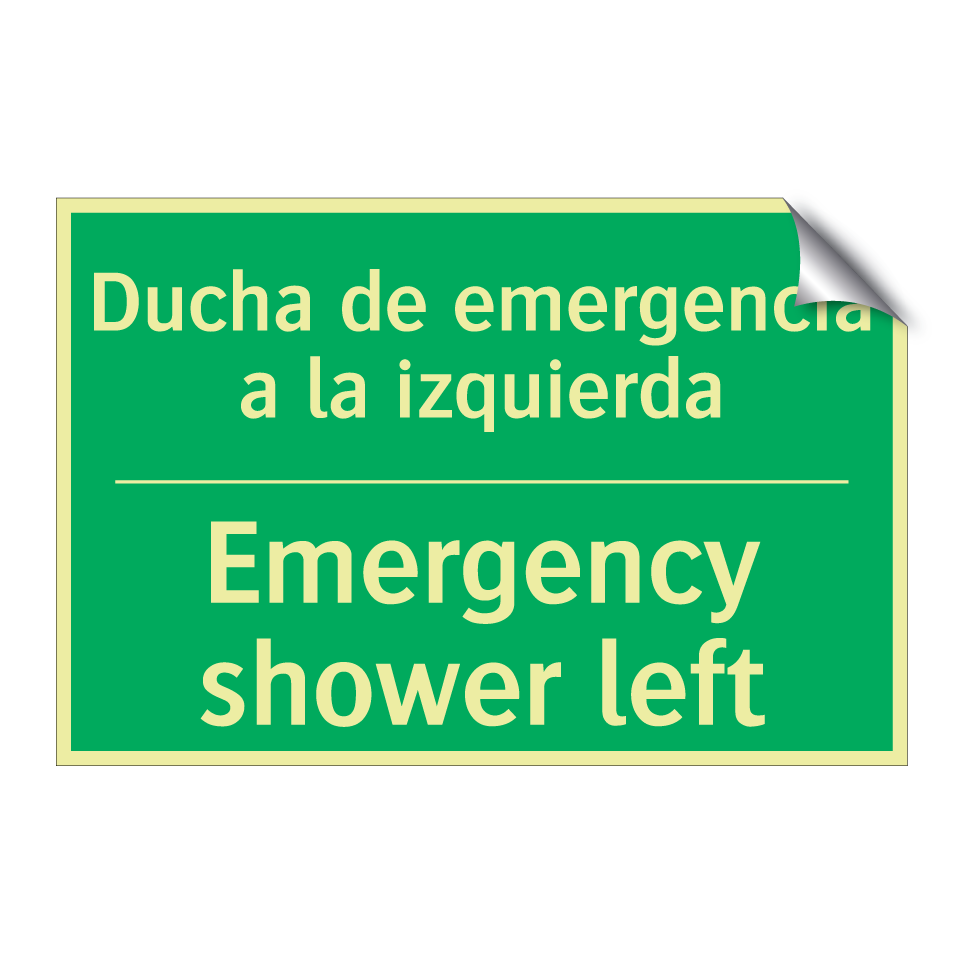 Ducha de emergencia a la /.../ - Emergency shower left
