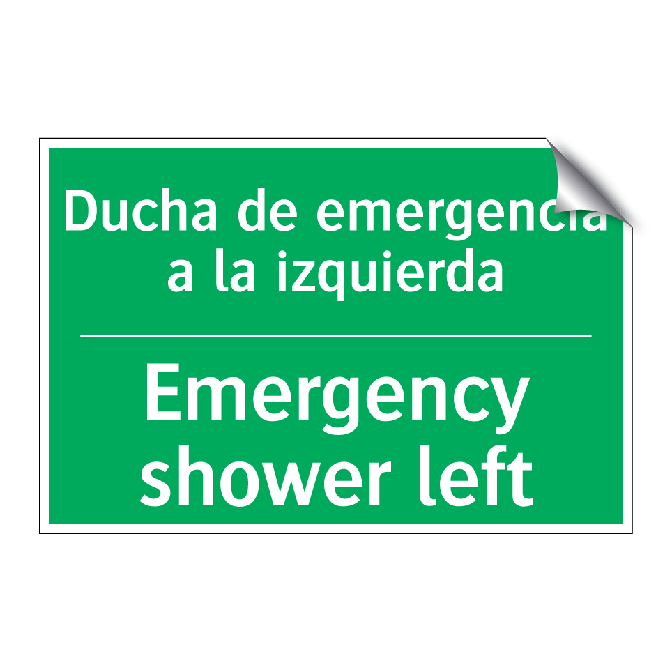 Ducha de emergencia a la /.../ - Emergency shower left